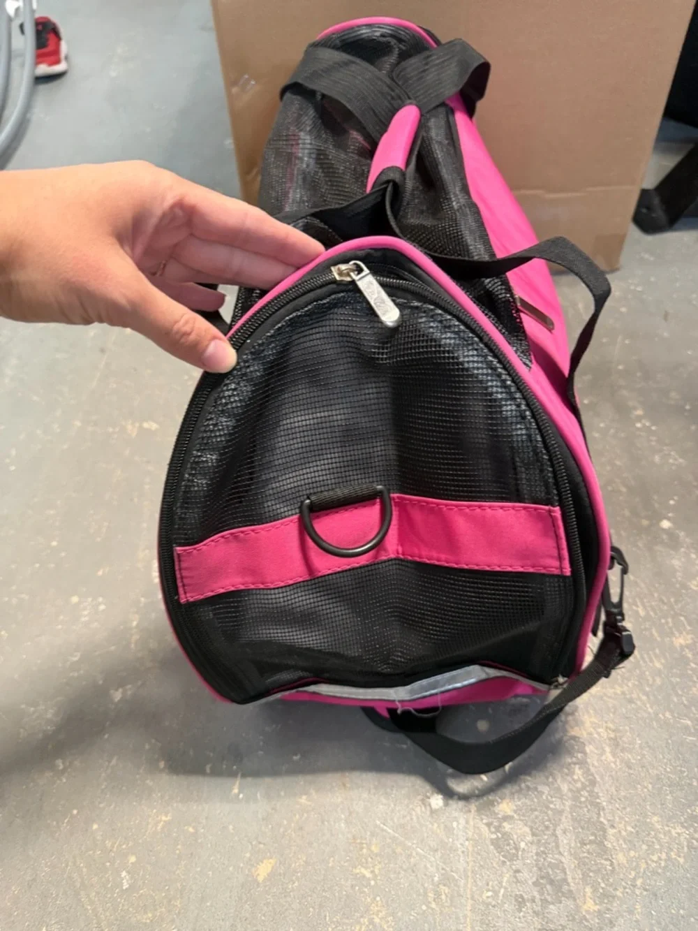 Pink and Black Pet Carrier Tote
